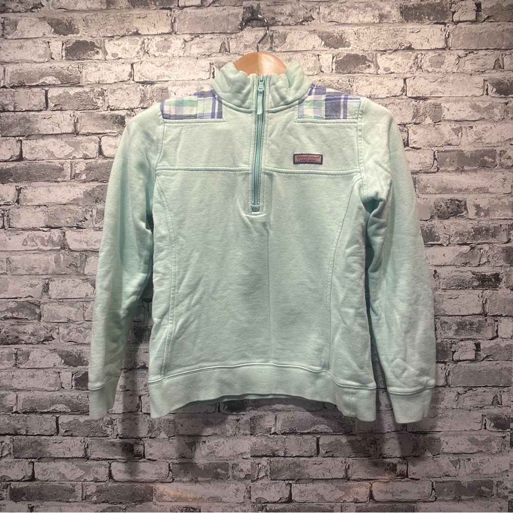EUC Vineyard Vines Aqua Zip-Up Sweater Size XS